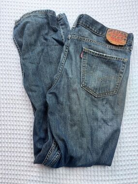 Levi’s 559 Relaxed Straight Jeans Men’s 36x34 Distressed Faded Blue